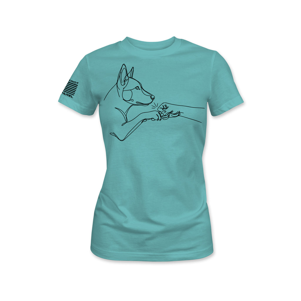 Dog and Human Line Art Women's Tee
