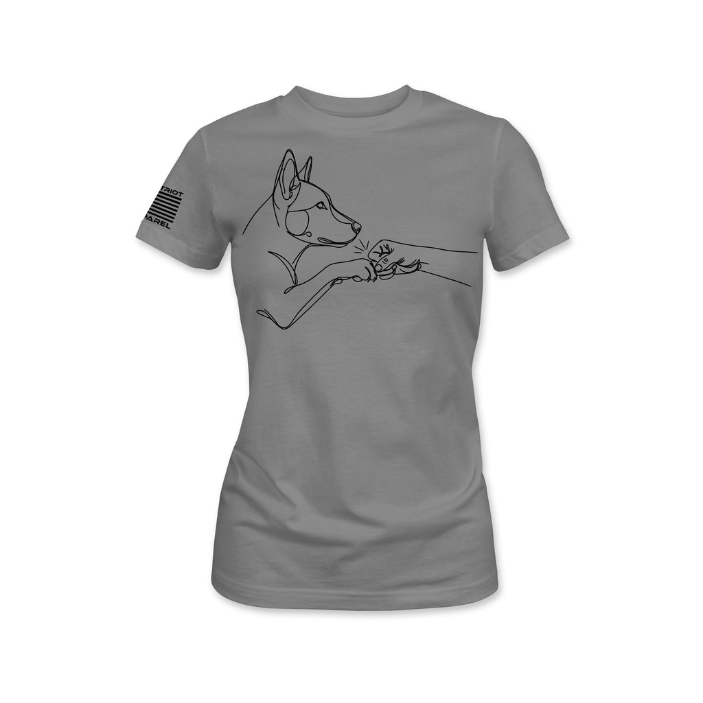 Dog and Human Line Art Women's Tee