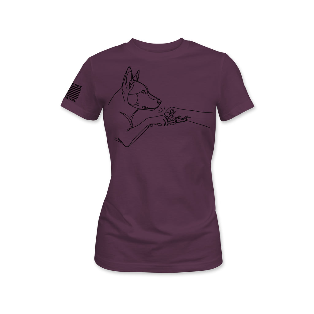 Dog and Human Line Art Women's Tee