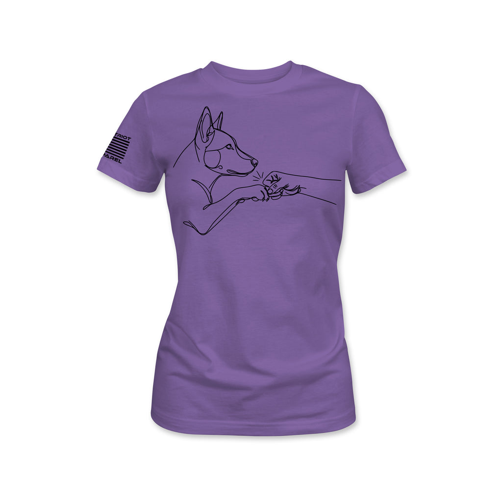 Dog and Human Line Art Women's Tee