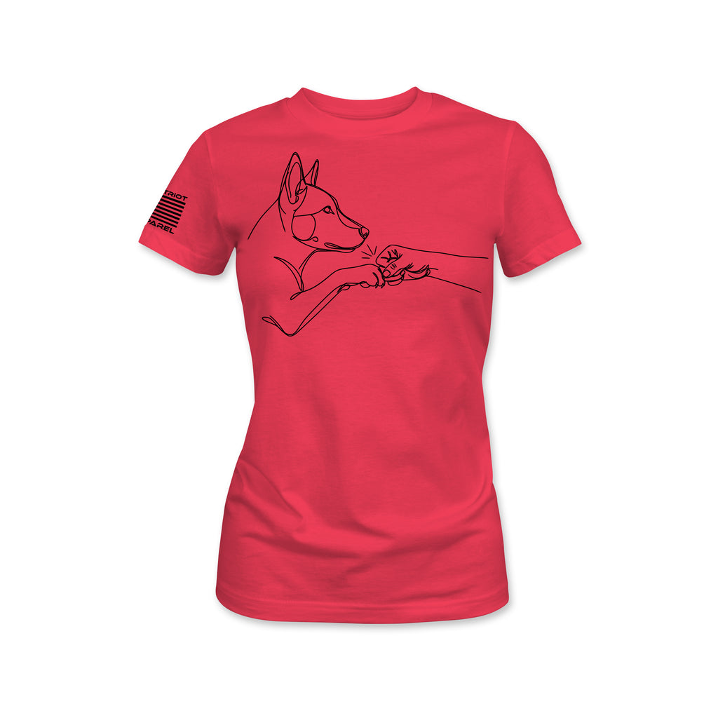 Dog and Human Line Art Women's Tee