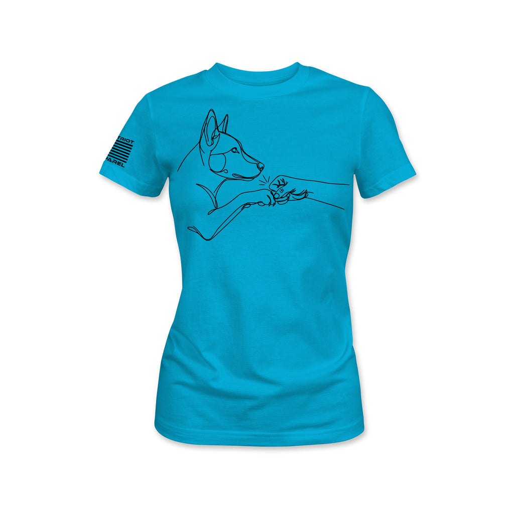 Dog and Human Line Art Women's Tee