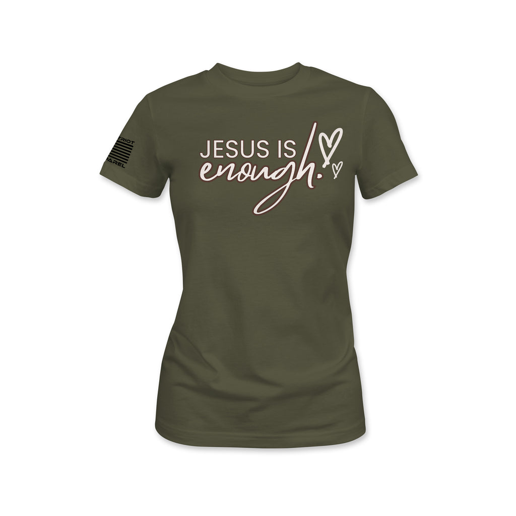 Jesus Is Enough Women's Tee - Aqua Blue