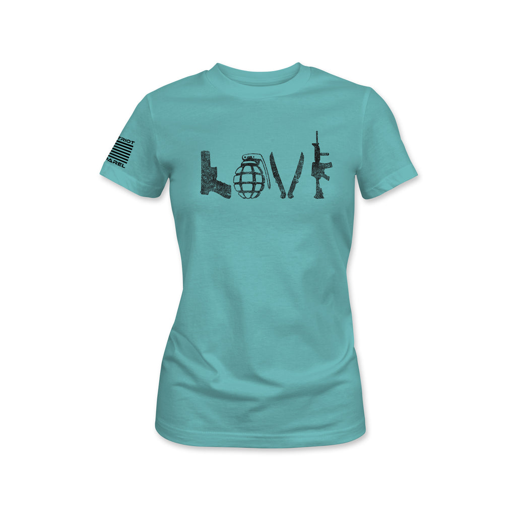 Women's LOVE Tactical Teal T-Shirt