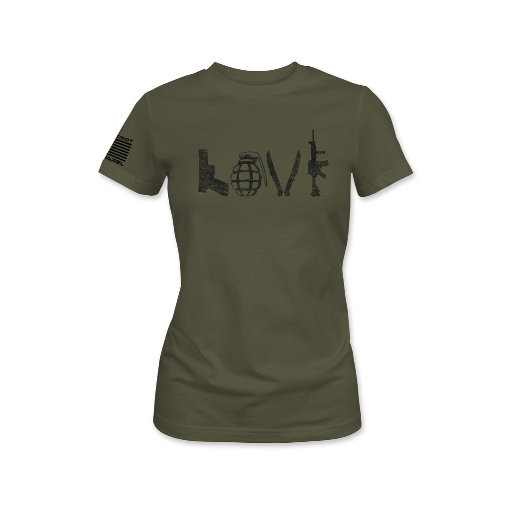 Women's LOVE Tactical Teal T-Shirt