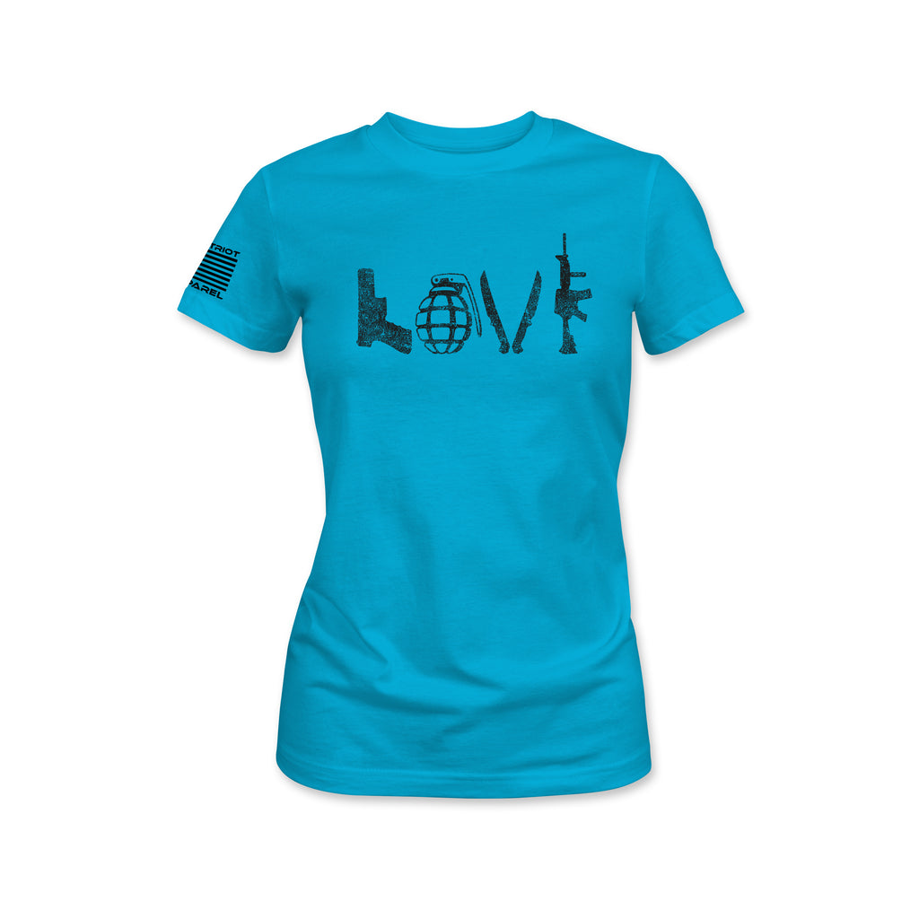 Women's LOVE Tactical Teal T-Shirt