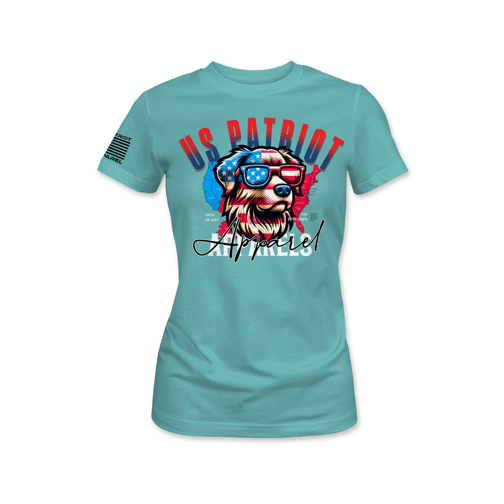 Patriotic Dog Graphic Women's Tee