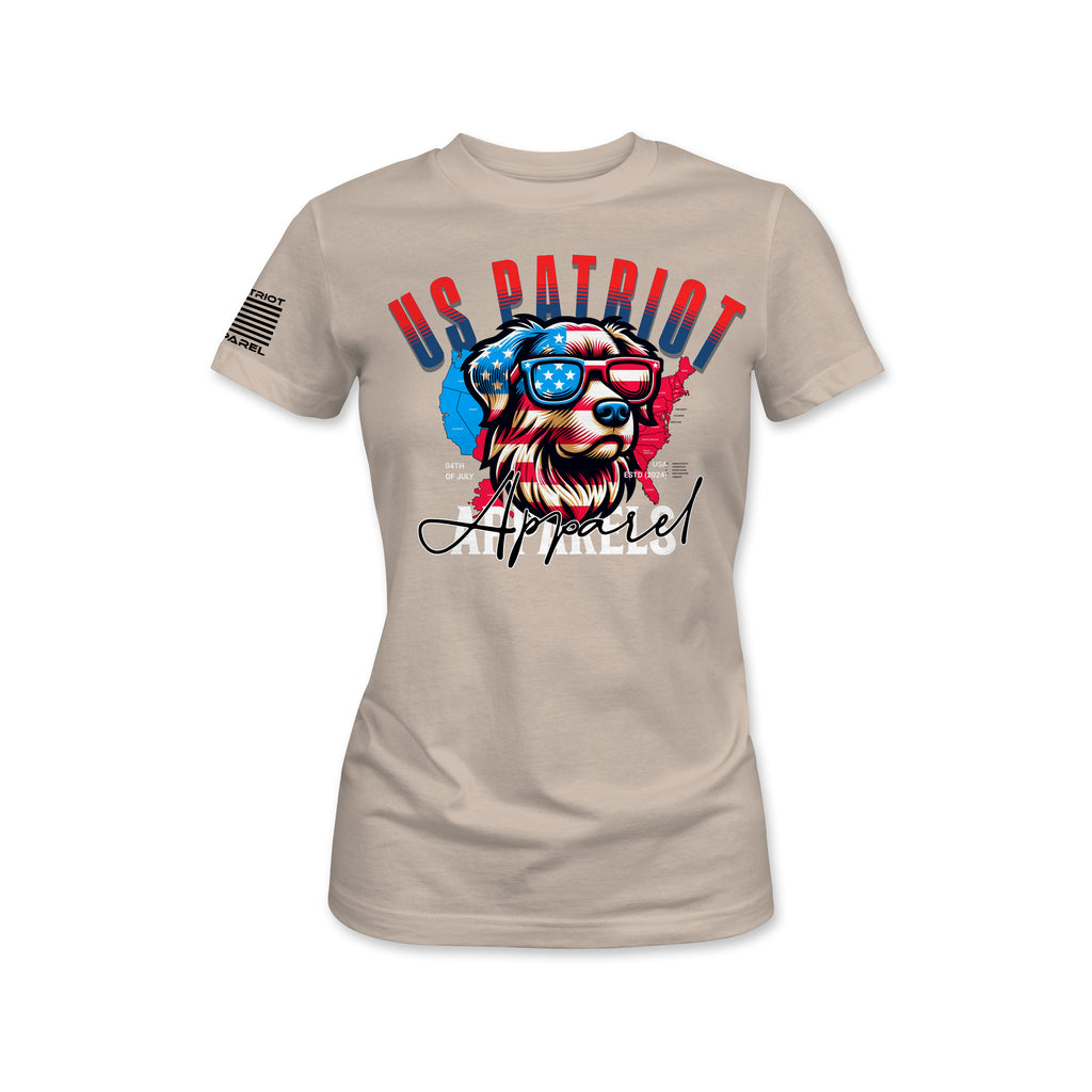 Patriotic Dog Graphic Women's Tee