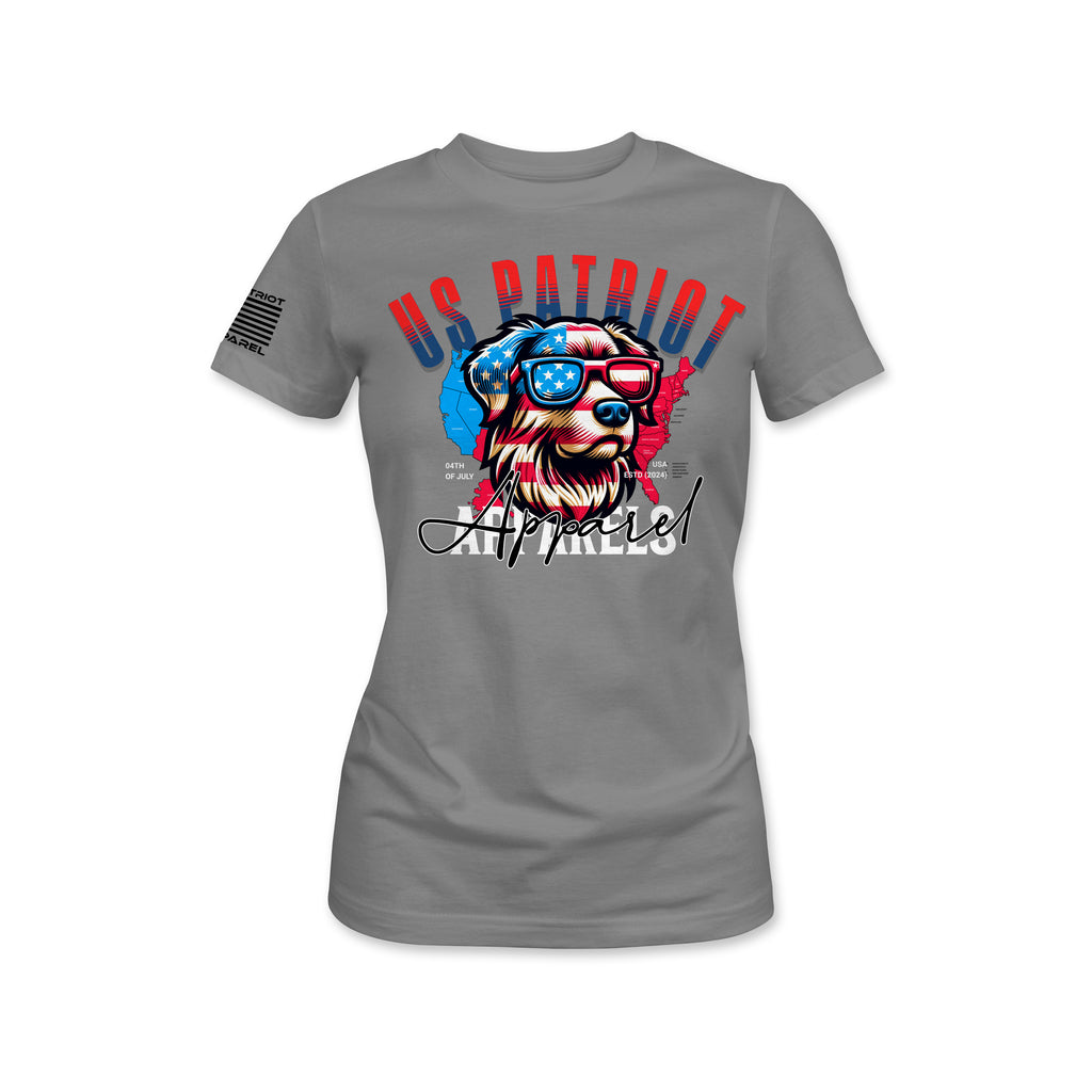 Patriotic Dog Graphic Women's Tee