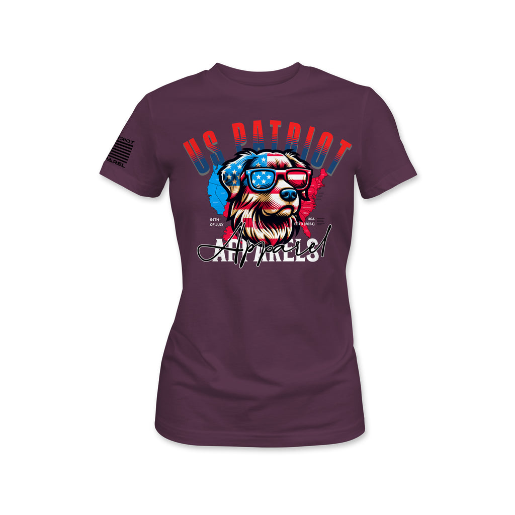 Patriotic Dog Graphic Women's Tee