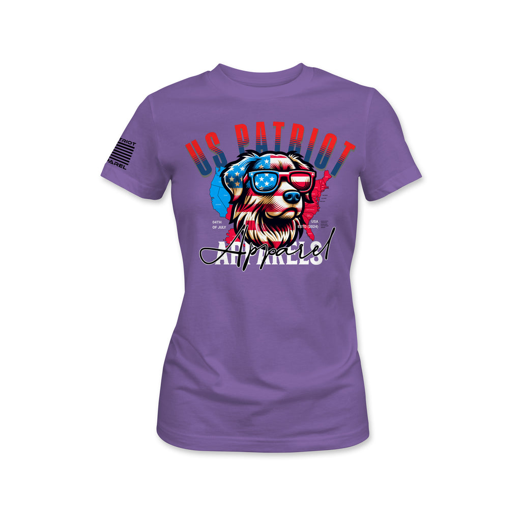 Patriotic Dog Graphic Women's Tee