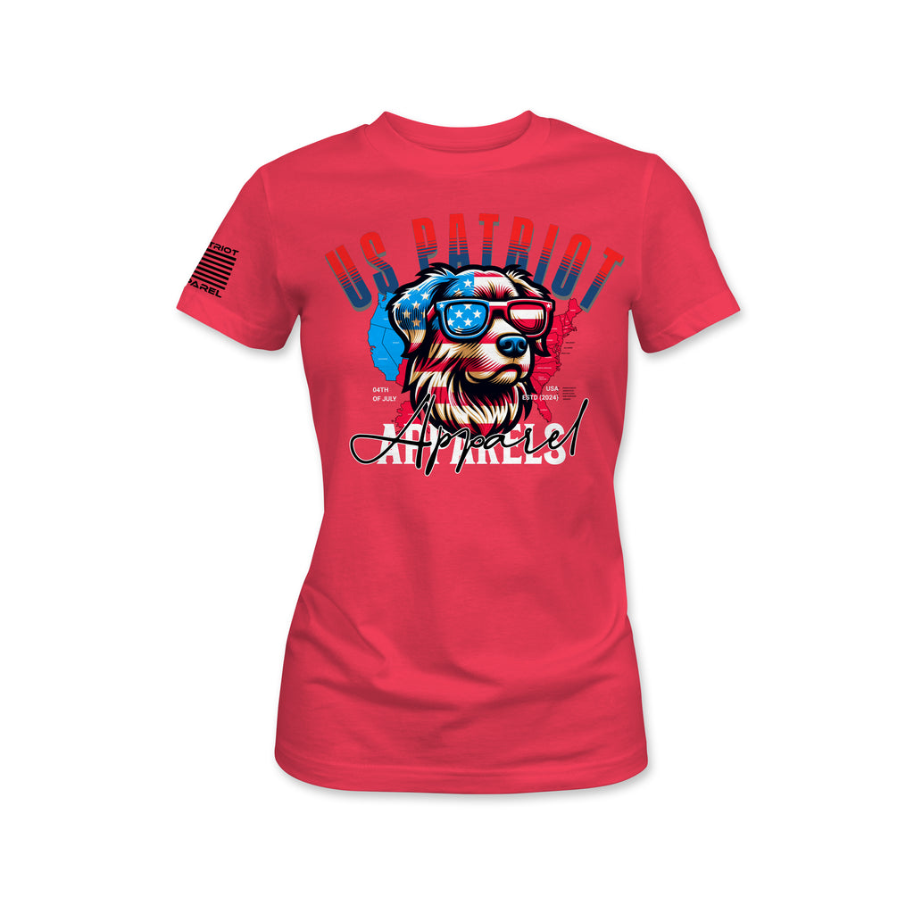 Patriotic Dog Graphic Women's Tee